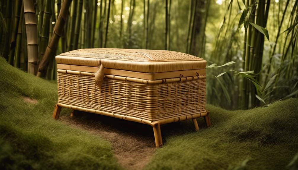 bamboo and woven coffin designs