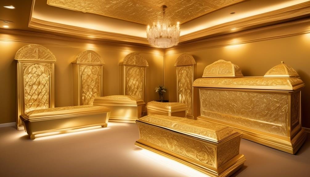 custom made golden caskets